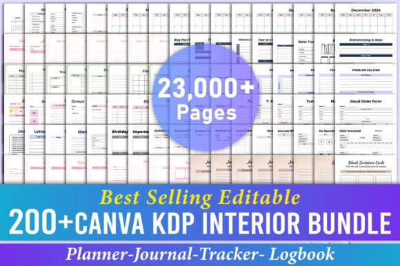 Download Mega 200 + Canva KDP Interior Bundle - 200 Collection