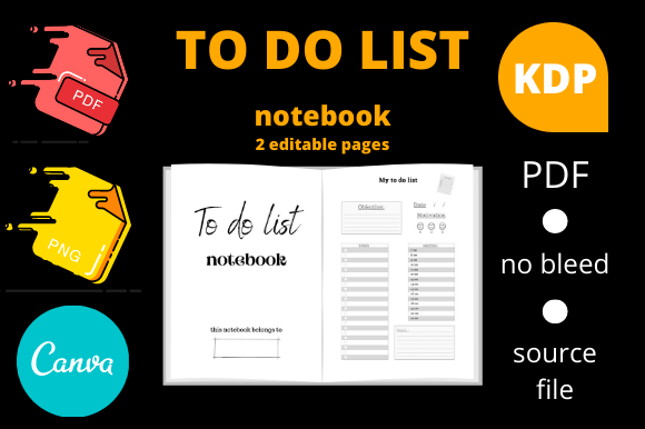 Download To Do List Notebook for KDP - To do list Collection