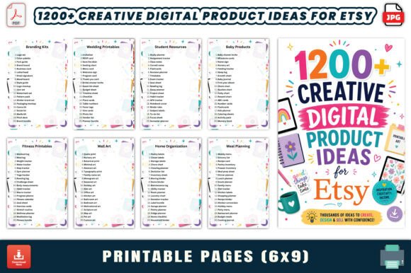 Download 1200+ Creative Digital Product Ideas - 200 Collection