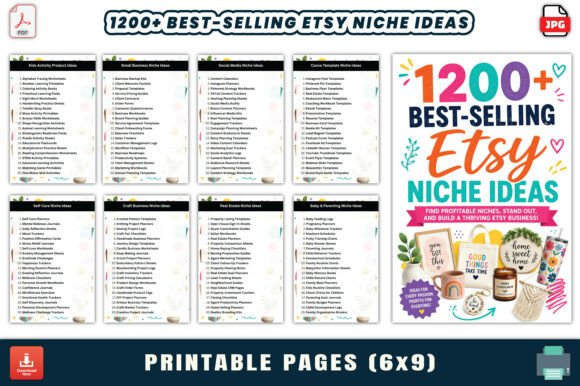 Download 1200+ Best-Selling Etsy Niche Ideas - 200 Collection