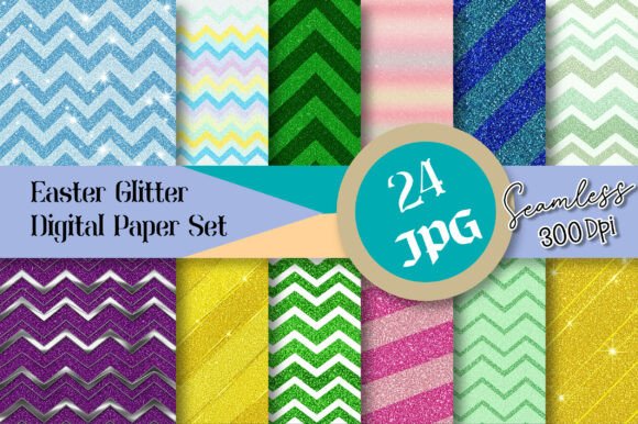 Download Easter Glitter Digital Paper Set - Premium Bundle